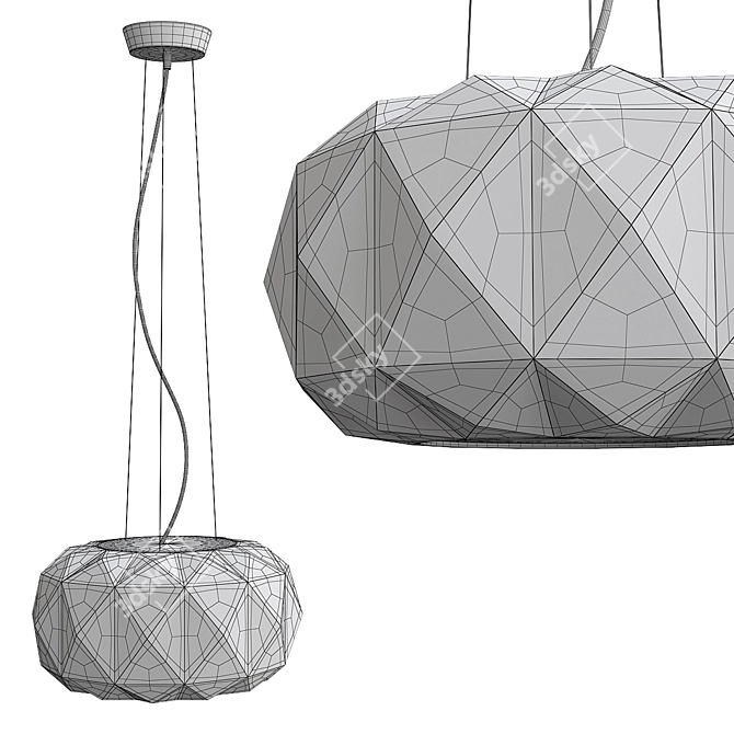 Elegant Deluxe Pendant Light 3D model image 2