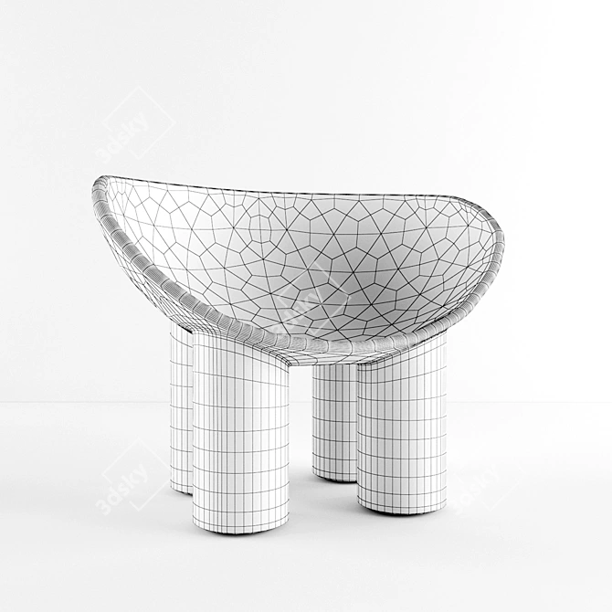 Elephant Chair: Modern Plastic Armchair with Unique Design 3D model image 3