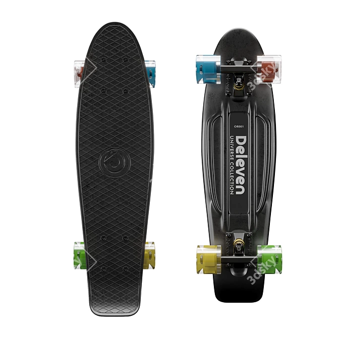 Sleek Corona Skateboard: Deleven 3D model image 1