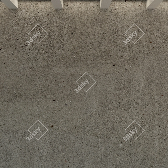 Vintage Grey Concrete Wall 3D model image 2