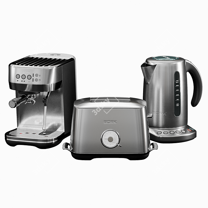 BORK Collection: Coffee Machine, Kettle & Toaster 3D model image 1