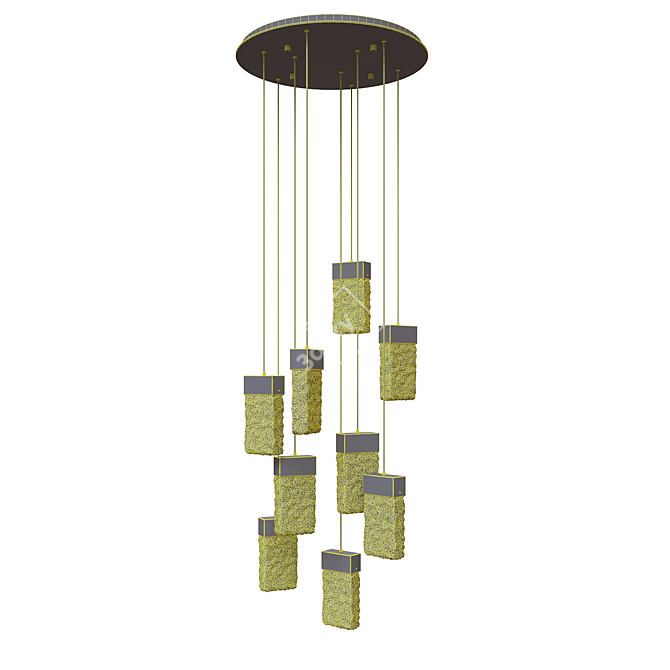 Embossed Glass Pendant Lamp: Lampatron ARIMO 3D model image 5