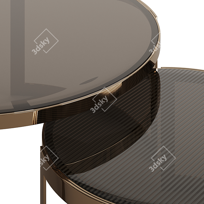 Fendi Anya Glass 2021 Coffee Table: Elegant and Modern Statement 3D model image 5