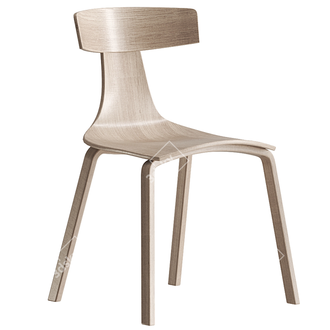 Modern Remo Wood Chair: Stylish and Comfortable 3D model image 1