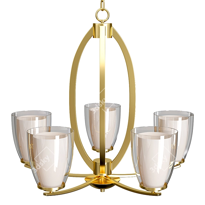 Sophisticated Stiffel Avira Chandelier 3D model image 1