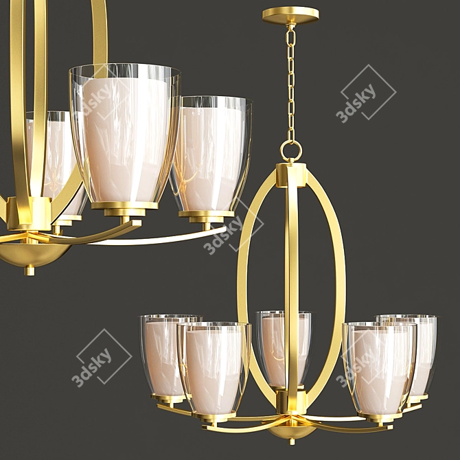 Sophisticated Stiffel Avira Chandelier 3D model image 2