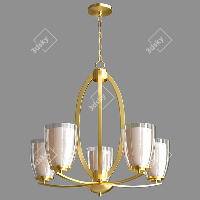 Sophisticated Stiffel Avira Chandelier 3D model image 3