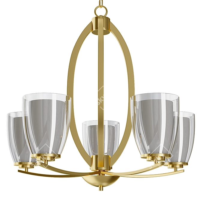 Sophisticated Stiffel Avira Chandelier 3D model image 4