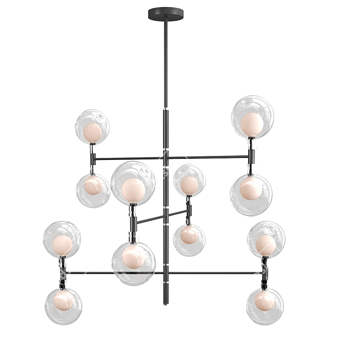 Postmodern Glass Pendant Lamp 3D model image 1