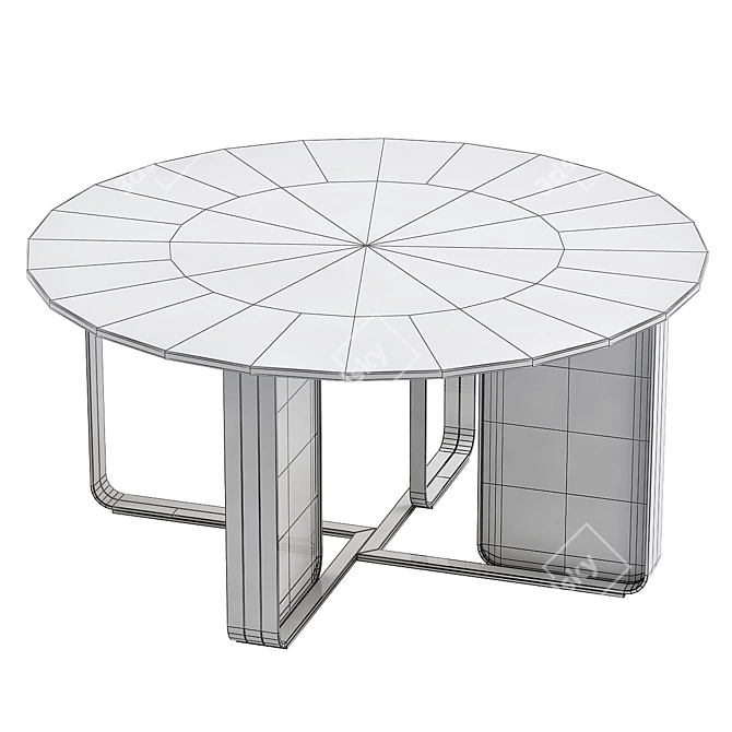 Elegant Nova Round Table 3D model image 2