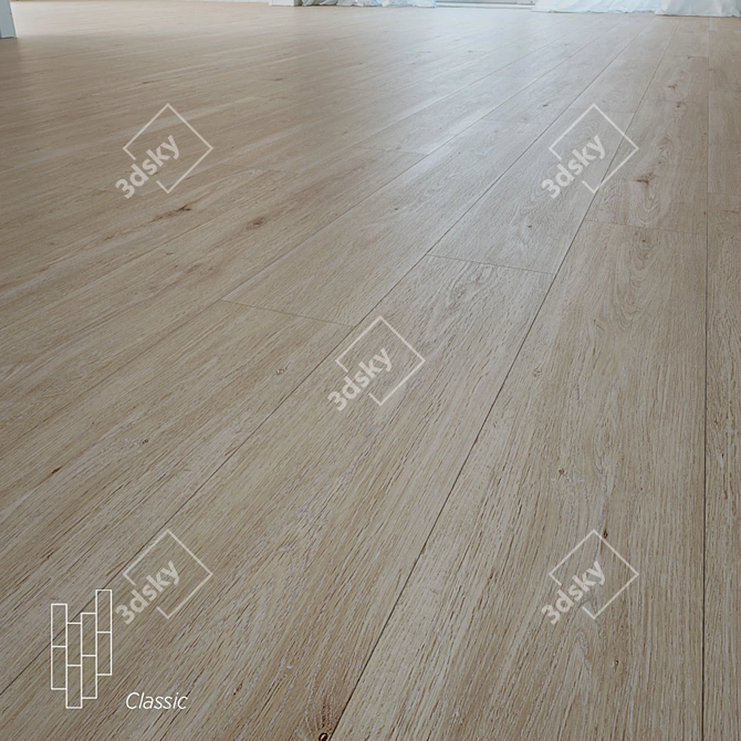 Oak San Diego Flooring - High Quality Wood Textures & Versatile Formats 3D model image 1