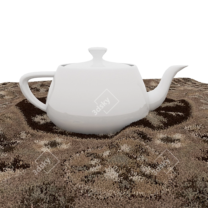 Round Rug Set: VRayFur, V-Ray & Corona Materials 3D model image 4