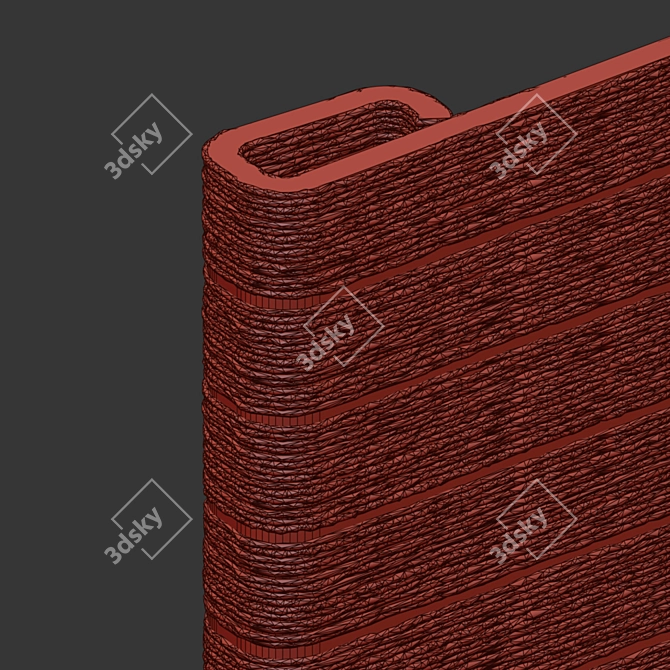 Wave Craft Fence - Volna VG End Panels 3D model image 6