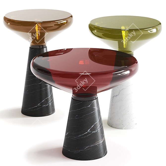 Blow 1377 Side Tables: Elegant, Versatile, and Functional 3D model image 1