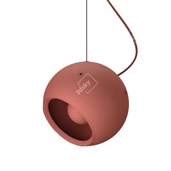 Loona Concrete Luminaire 3D model image 1