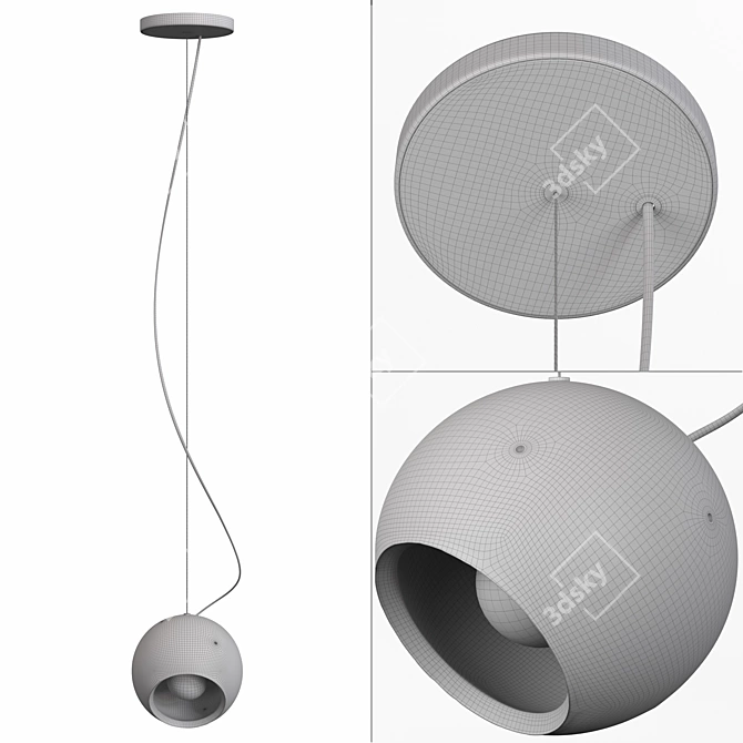 Loona Concrete Luminaire 3D model image 9