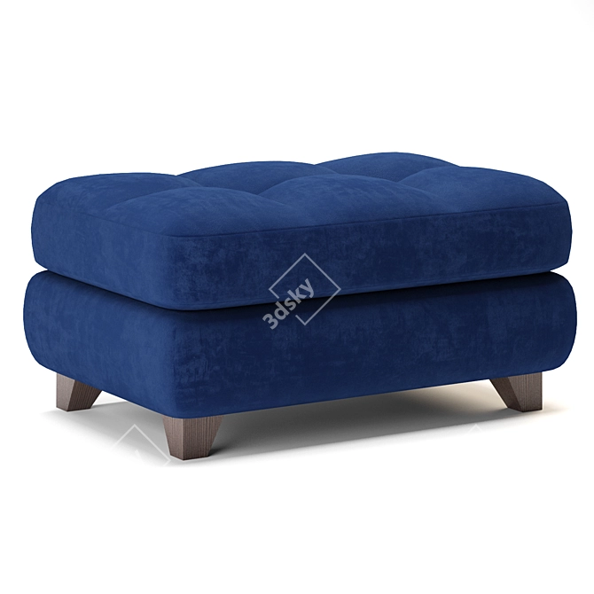 Title: Velvet Pouf - Elegant and Versatile Seating 3D model image 2