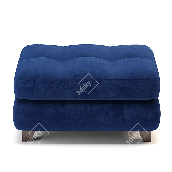 Title: Velvet Pouf - Elegant and Versatile Seating 3D model image 3