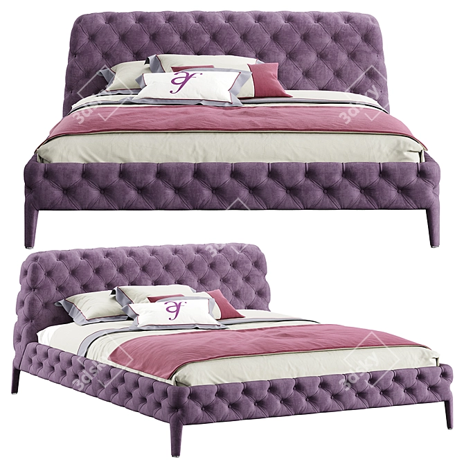 Windsor Dream Handcrafted Bed 3D model image 1