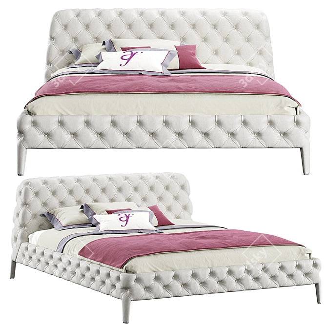 Windsor Dream Handcrafted Bed 3D model image 2