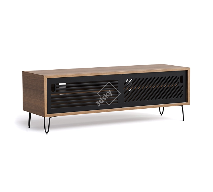 Industrial Style TV Stand 3D model image 1