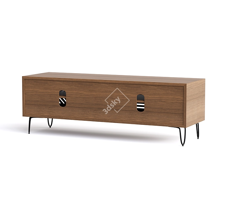 Industrial Style TV Stand 3D model image 3