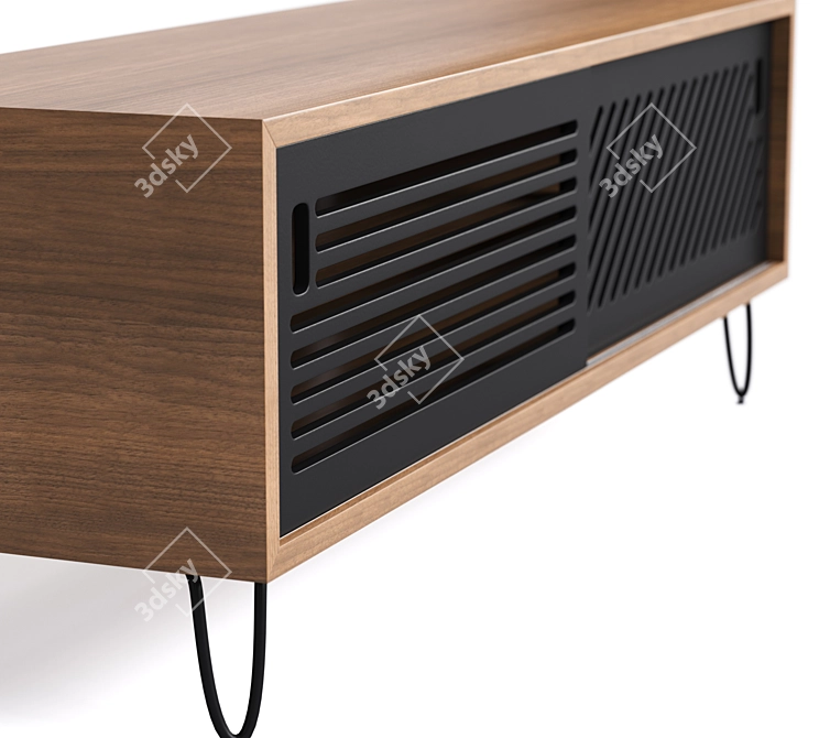 Industrial Style TV Stand 3D model image 5