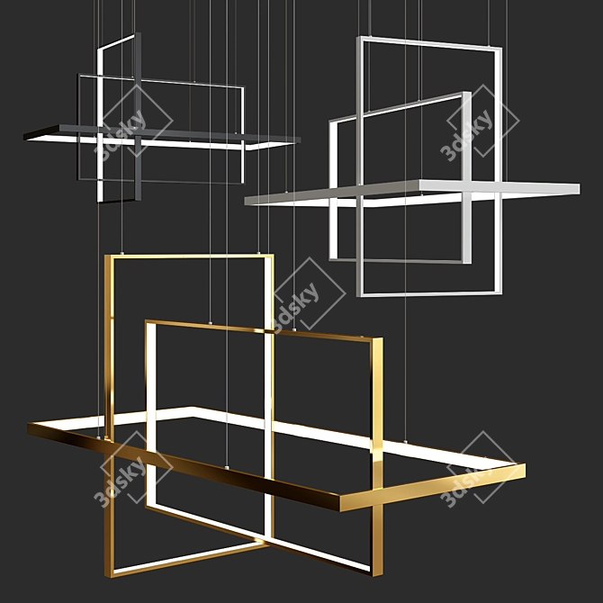 Elegant TILAN Chandelier 3D model image 4