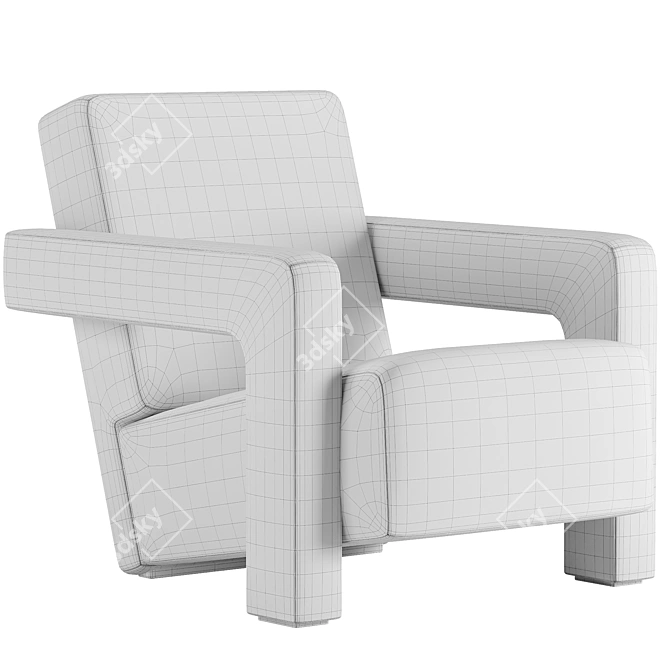 Utrecht Armchair: Sleek Modern Design 3D model image 4