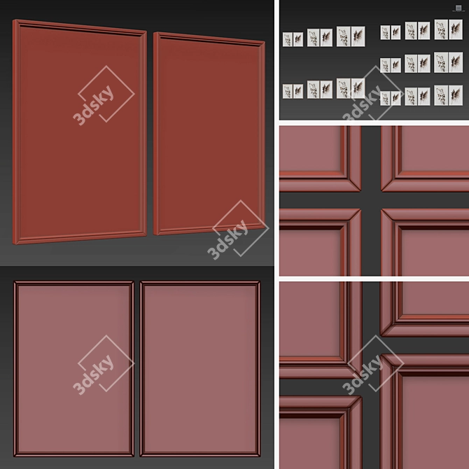 Versatile Picture Frames Set -299 3D model image 5