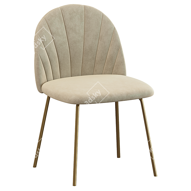 Luxury Dubai Dining Chair 3D model image 2