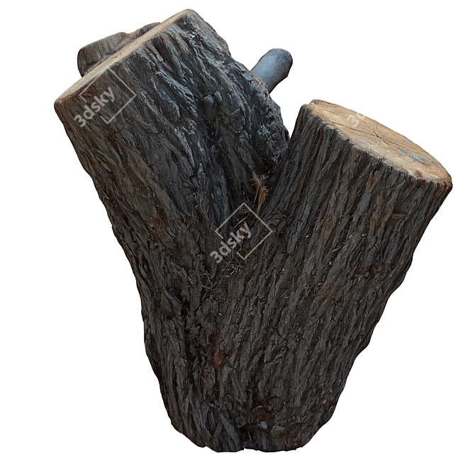 14-Inch Tree Trunk Sculpture 3D model image 4