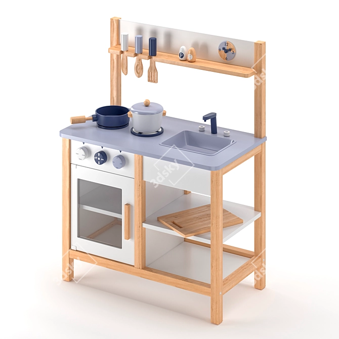 Nunukids Kids Kitchen Playset 3D model image 5