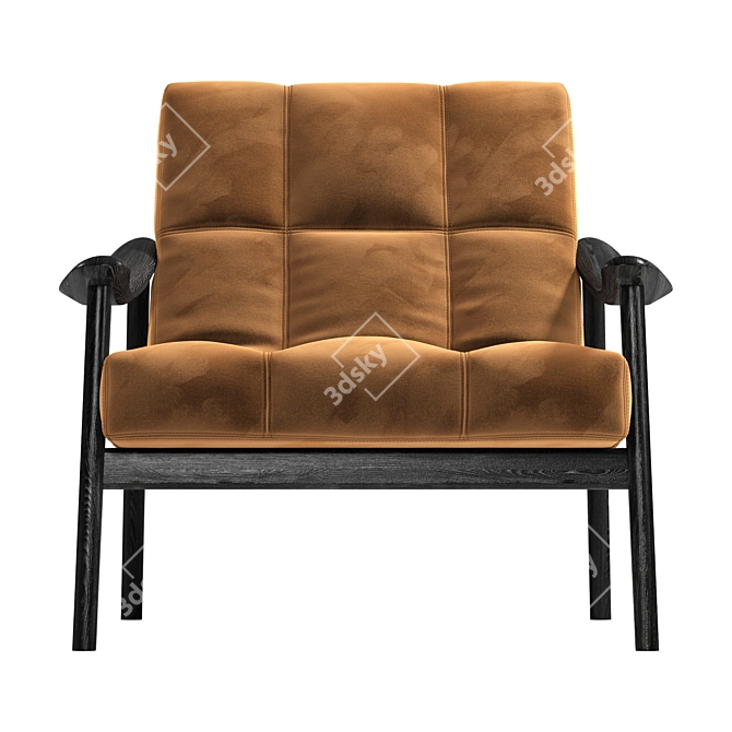 MINOTTI Fynn: Luxurious Contemporary Armchair 3D model image 2