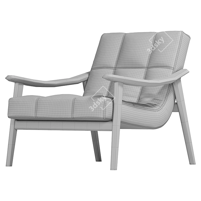 MINOTTI Fynn: Luxurious Contemporary Armchair 3D model image 13