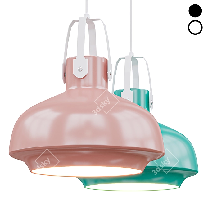 Vibrant Hanging Lights: Modern & Colorful 3D model image 1