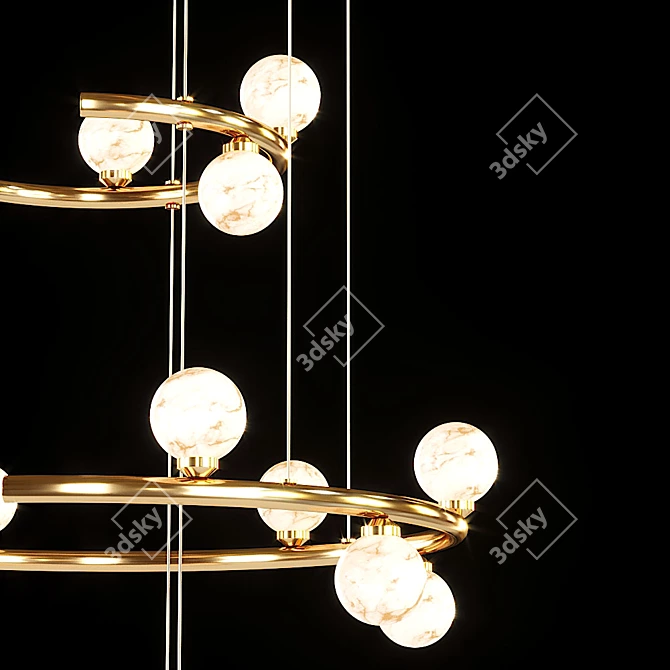 Luxury Imerense Chandelier: Elegant Design 3D model image 2