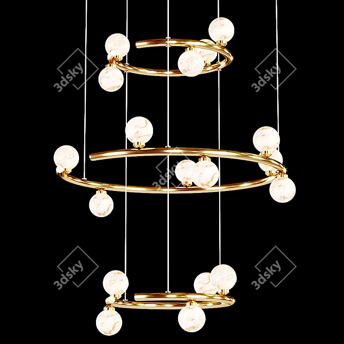 Luxury Imerense Chandelier: Elegant Design 3D model image 5