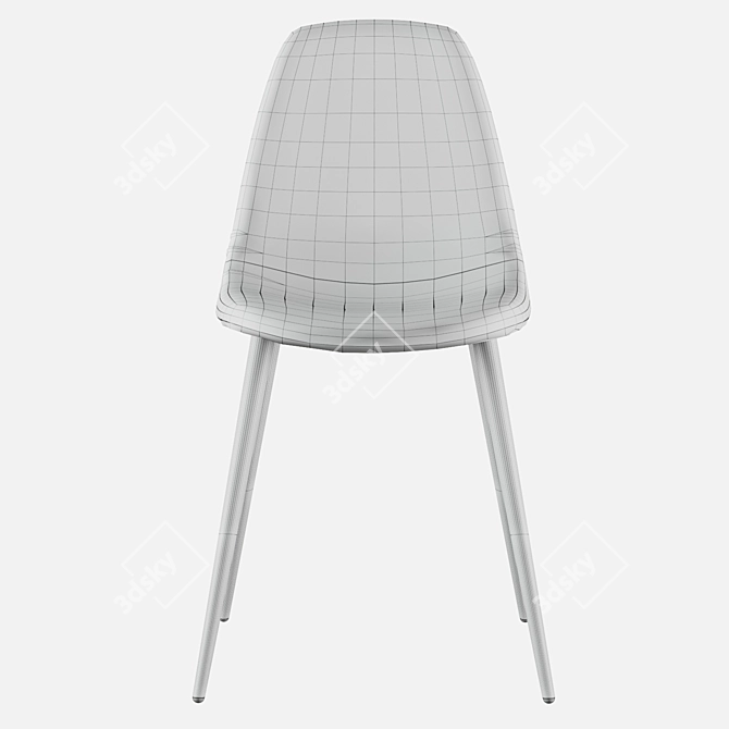 Elegant Velvet Chair: Norman Stool 3D model image 7