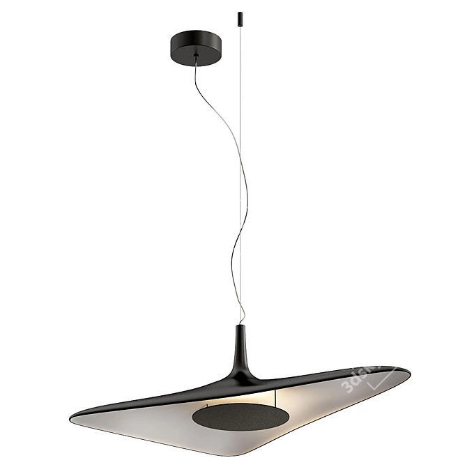 Soleil Noir Suspension: Modern Elegance in a Light 3D model image 1