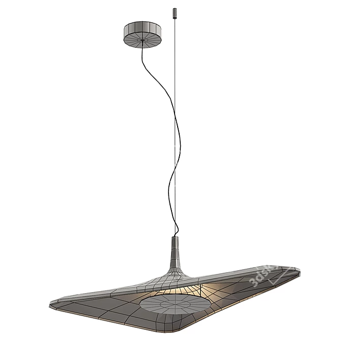 Soleil Noir Suspension: Modern Elegance in a Light 3D model image 2