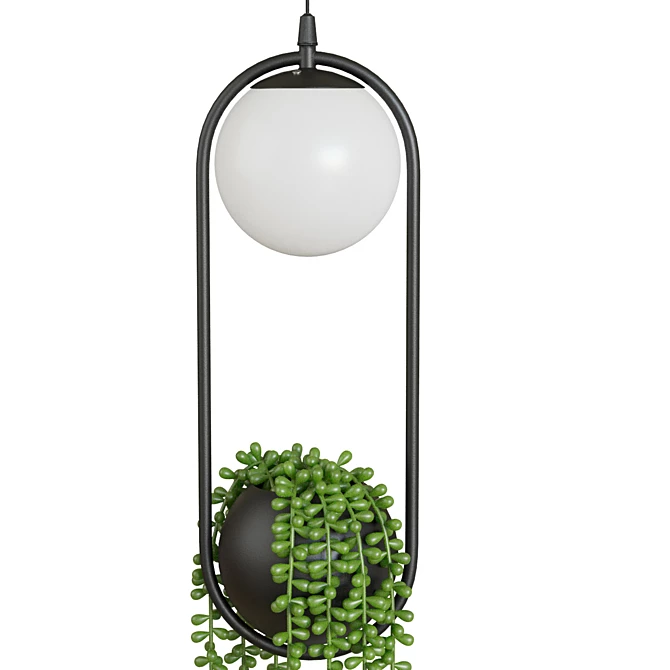 Nordic Sky Garden Lamp with Plant 3D model image 2