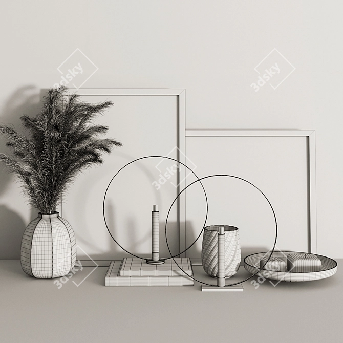 Elegant Decor Set for Interior 3D model image 3