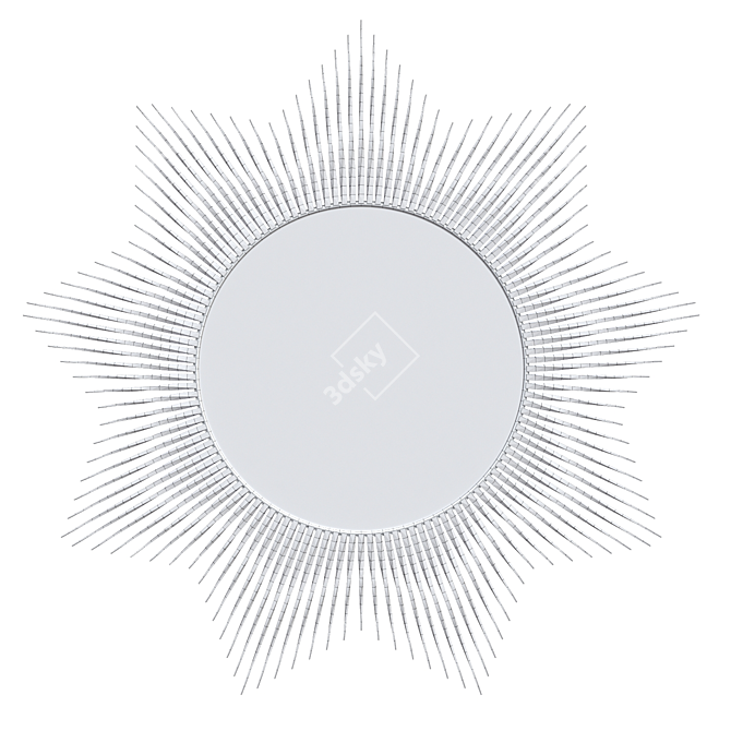 Sunburst Metal Mirror 3D model image 3