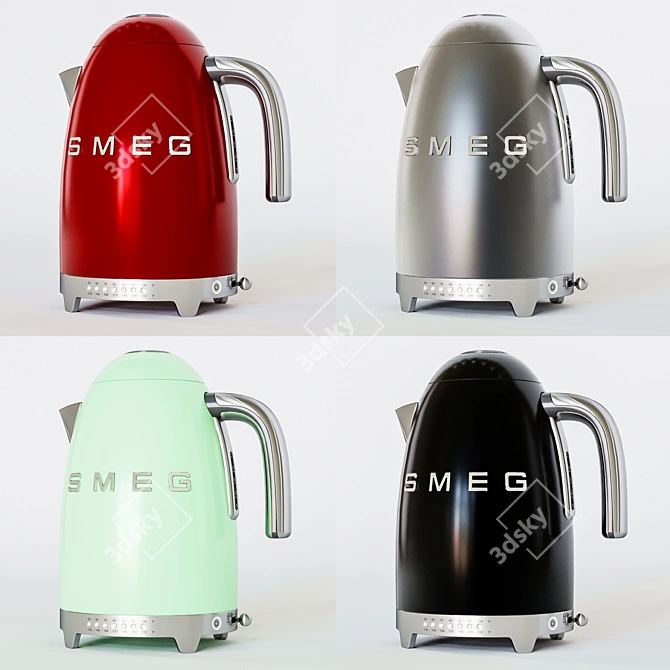 Sleek Smeg Set01 Kitchen Appliance 3D model image 4