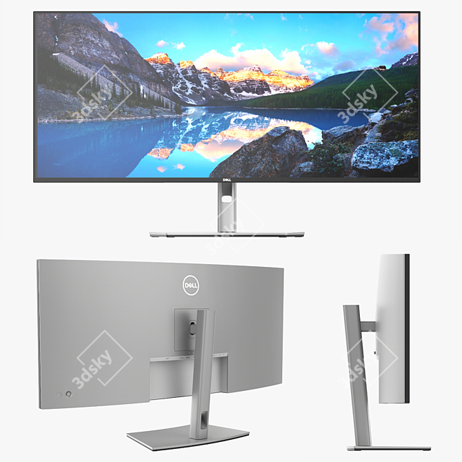 Dell Curved 38-inch UltraSharp Monitor 3D model image 1