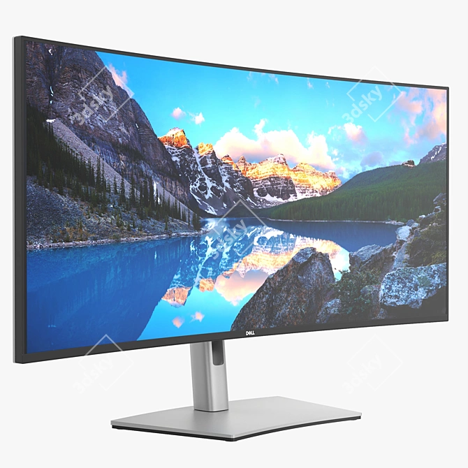 Dell Curved 38-inch UltraSharp Monitor 3D model image 2