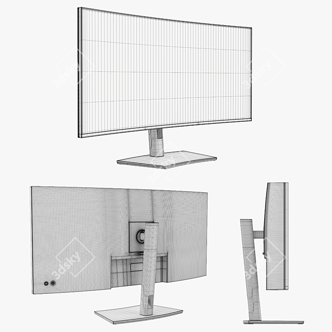 Dell Curved 38-inch UltraSharp Monitor 3D model image 5