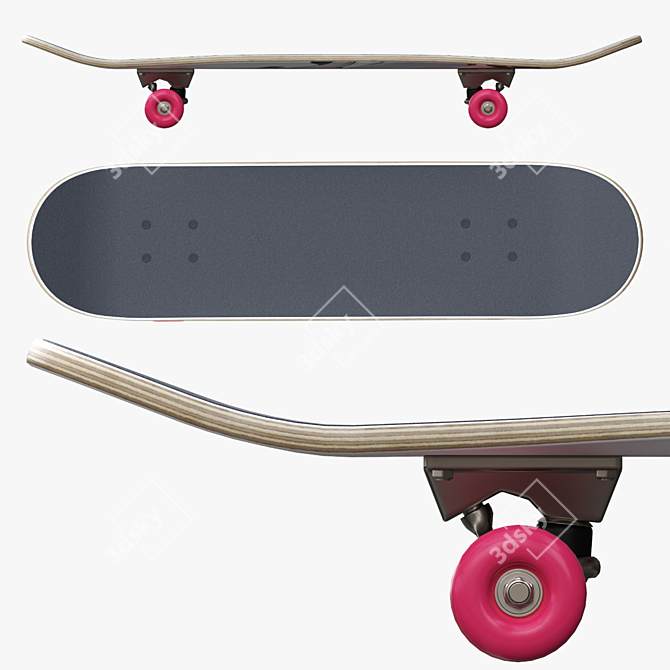 Pro Skateboard 02: High-Quality Textures, Precise Geometry 3D model image 2