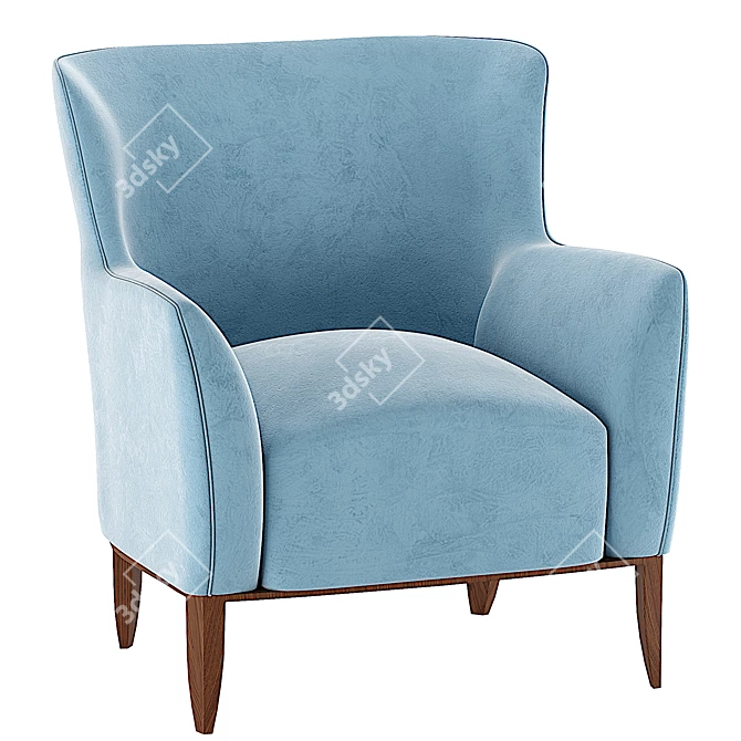 Poliform Grace Wood Chair 3D model image 1